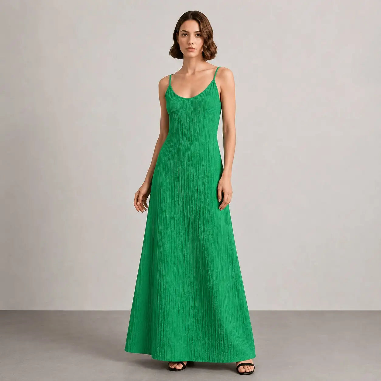 Vestido Longo Feminino Elegante com Alças Finas