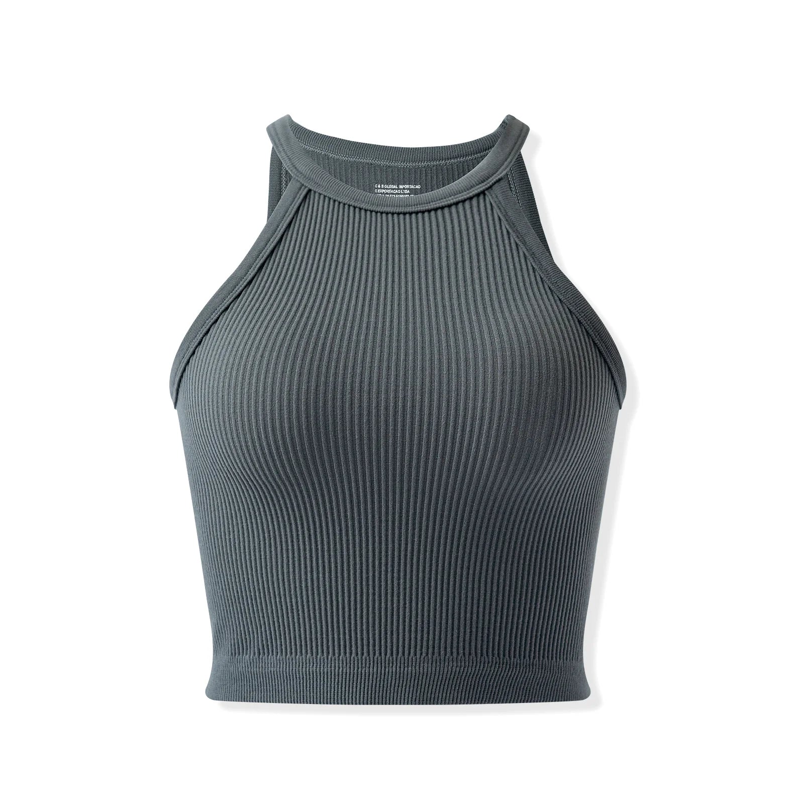 Cropped Feminino de Tricô com Alças Ajustáveis