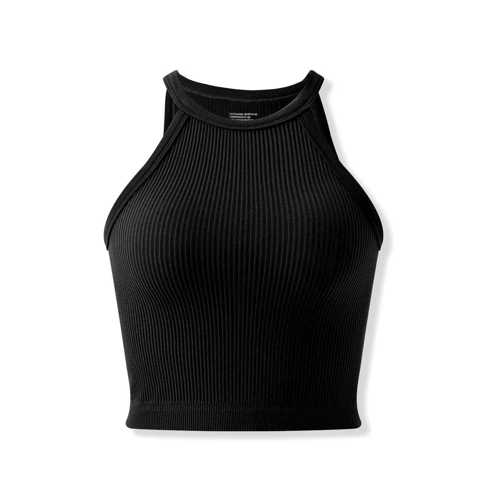 Cropped Feminino de Tricô com Alças Ajustáveis